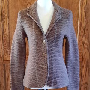 Brown Basket-Weave Sweater